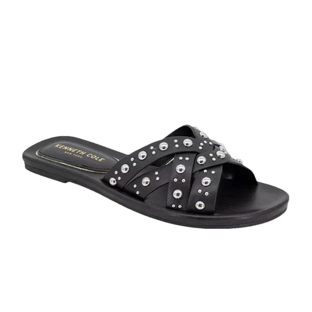 Kenneth Cole New York Womens Jula Studs Slip-on Flat Sandals Size 8.5 NIB